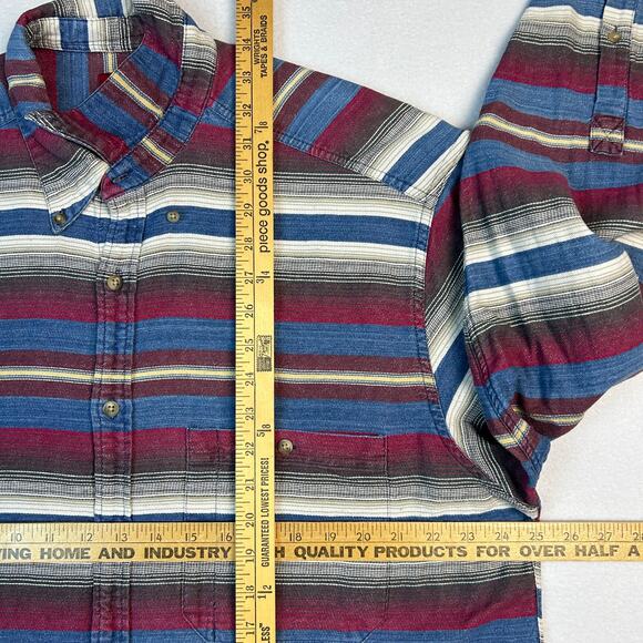 Vtg Bachrach 1877 Button Down Shirt Mens L Striped Western Cowboy Long Sleeve - Picture 6 of 11